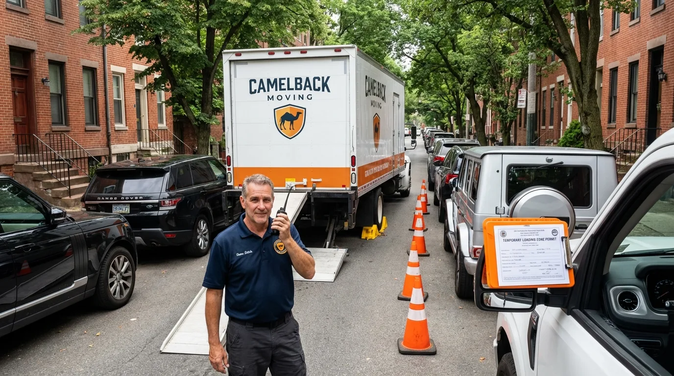 City street loading permit setup in West Chester, PA